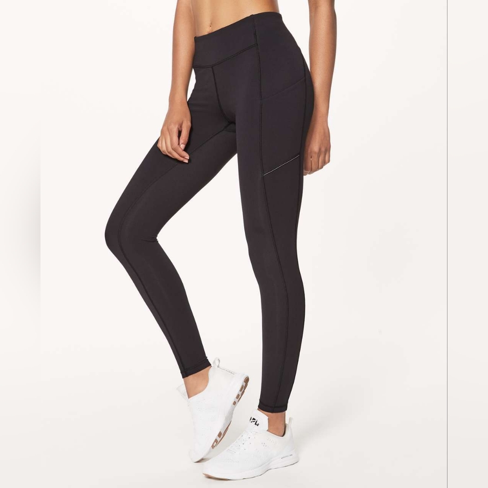 Lululemon Speed Up Tight Full-On Luxtreme 28" Black Leggings Stretch Size 2